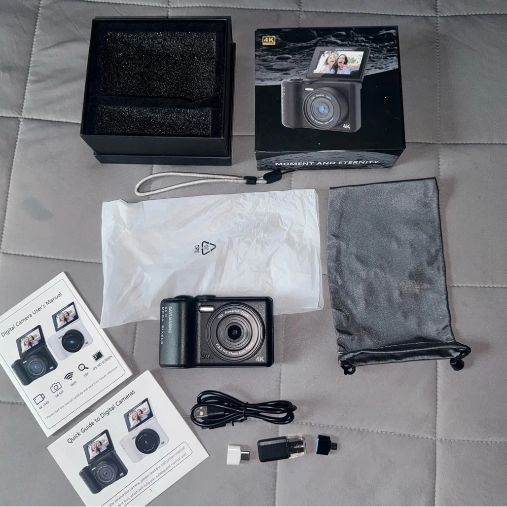 4K Black Digital Vlogging Camera